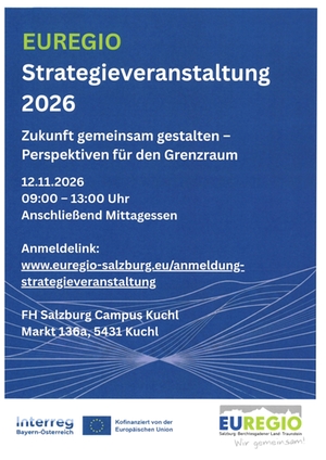 EUREGIO Strategieveranstaltung 2026 - Einladung EUREGIO Strategieveranstaltung 2026 - Einladung